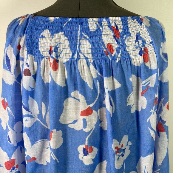 Zac & Rachel Long Flare Cuff Sleeve Elastic Neck Line Comfort Fit Top Size 1Xp - Picture 6 of 9